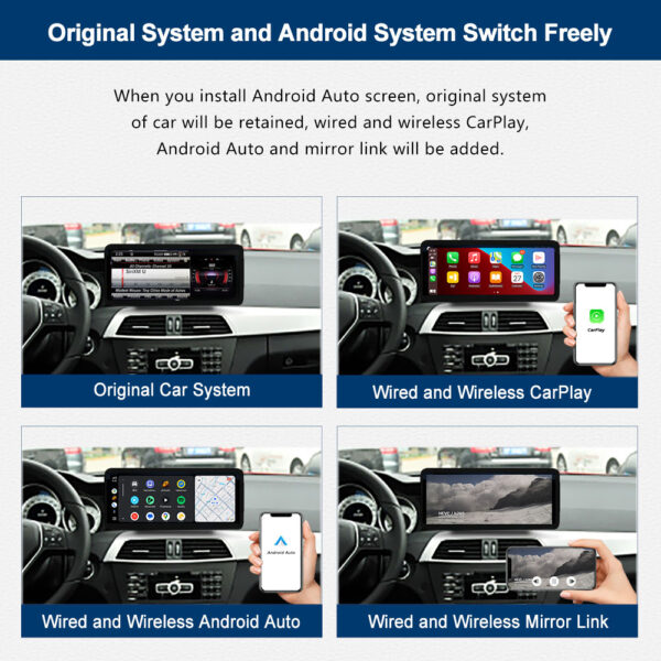 DRIKSWVE W204 Android Auto CarPlay with Snapdragon 665 8 Core 1920 * 720 HD for Mercedes Benz C Class W204/ X204/ S204 NTG4.5 System - Image 2