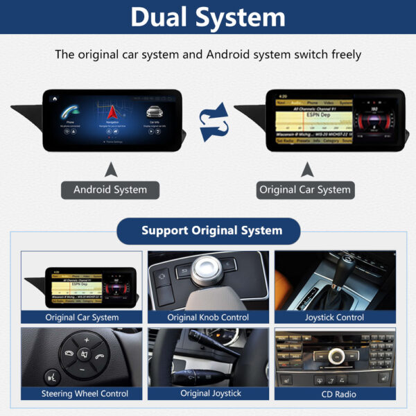 DRIKSWVE Android 13 Wireless Carplay & Android Auto Screen with Snapdragon 665 8 Core Multimídia Automotiva Car Stereo for Mercedes Benz E Class W207/ W212/ C207 NTG4.0/ NTG4.5/ NTG5.0 2009-2016 - Image 3