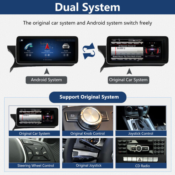 DRIKSWVE W204 Android Auto CarPlay with Snapdragon 665 8 Core 1920 * 720 HD for Mercedes Benz C Class W204/ X204/ S204 NTG4.5 System - Image 3