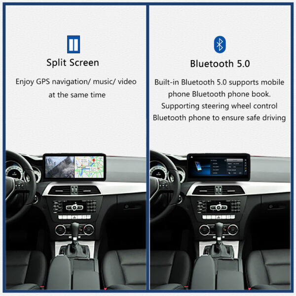 DRIKSWVE W204 Android Auto CarPlay with Snapdragon 665 8 Core 1920 * 720 HD for Mercedes Benz C Class W204/ X204/ S204 NTG4.5 System - Image 5