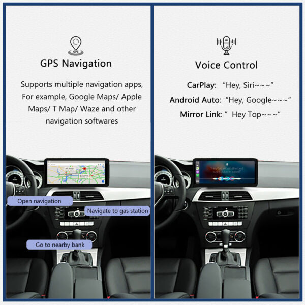 DRIKSWVE W204 Android Auto CarPlay with Snapdragon 665 8 Core 1920 * 720 HD for Mercedes Benz C Class W204/ X204/ S204 NTG4.5 System - Image 6