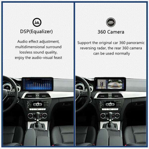 DRIKSWVE W204 Android Auto CarPlay with Snapdragon 665 8 Core 1920 * 720 HD for Mercedes Benz C Class W204/ X204/ S204 NTG4.5 System - Image 7