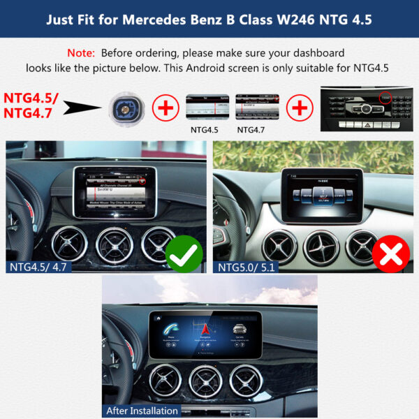 DRIKSWVE Android 13 W246 Android Auto Carplay Screen with Qualcomm Snapdragon 665 8 Core for Mercedes Benz B Class W246 NTG4.5/ NTG5.0 2011-2018 - Image 7