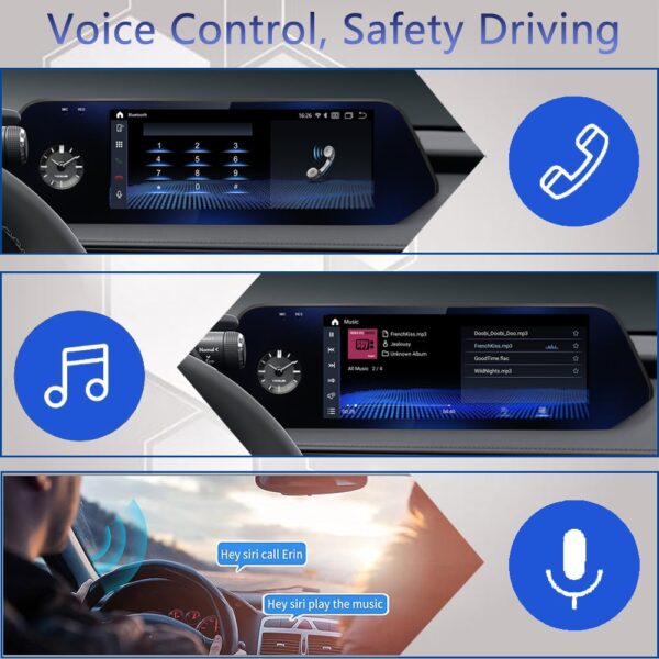 DRIKSWVE Android 13 Wireless Carplay & Android Auto Screen with Snapdragon 665 8 Core Multimídia Automotiva Car Stereo Blu-Ray for Lexus ES 2013-2020 Year - Image 4