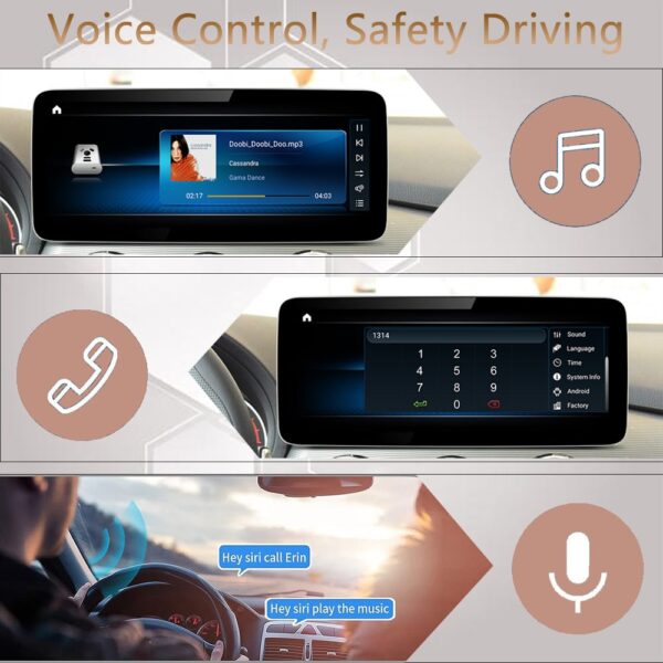 DRIKSWVE Android 13 R172 Android Auto Carplay Screen with Qualcomm Snapdragon 665 8 Core for Mercedes Benz SLK/ SLC/ SL Class R172 NTG 4.5 2011-2015 - Image 3