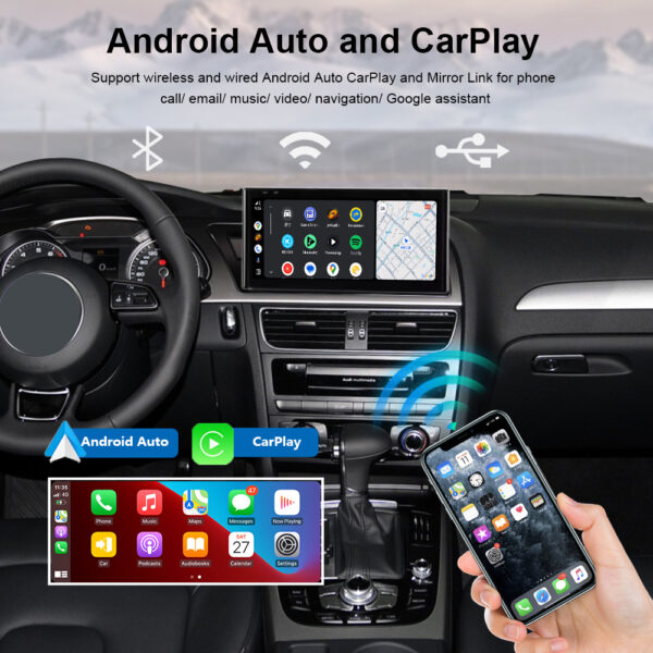 DRIKSWVE ANdroid 13 Wireless Carplay & Android Auto Screen with Snapdragon 665 8 Core Multimídia Automotiva Car Stereo for Audi A4L A5 2009-2020 Year - Image 2