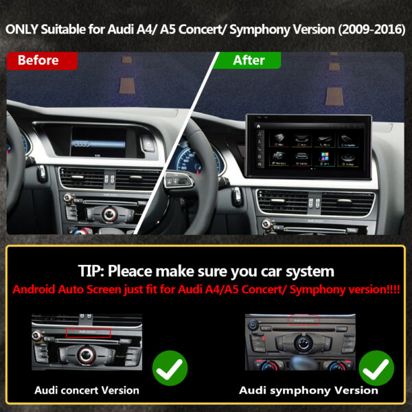 DRIKSWVE ANdroid 13 Wireless Carplay & Android Auto Screen with Snapdragon 665 8 Core Multimídia Automotiva Car Stereo for Audi A4L A5 2009-2020 Year - Image 5