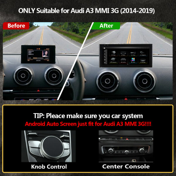 DRIKSWVE Android 13 Audi A3 Android Auto Carplay Screen with Qualcomm Snapdragon 665 8 Core for Audi A3 MMI 3G 2014-2020 Year - Image 2
