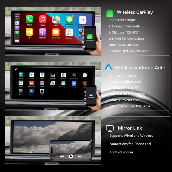 DRIKSWVE  Android 13 Wireless Carplay & Android Auto Screen with Snapdragon 665 8 Core Multimídia Automotiva Car Stereo for Audi A6L MIB B9 2012-2018 Year - Image 3
