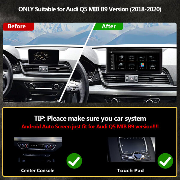 DRIKSWVE Android 13 Audi Q5 Android Auto Carplay Screen with Qualcomm Snapdragon 665 8 Core for Audi Q5 2009-2021 - Image 7