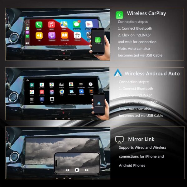 DRIKSWVE Android Auto Screen with Snapdragon 665 1920*720HD 10.25-inch Anti-glare Monitor for Cadillac XT5 Cue3.0/ Cue3.6 2016-2023 Year - Image 6